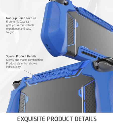 Image of Mumba Dockable Case for Nintendo Switch (2017 Release), [Blade Series] TPU Grip Protective Cover Case Compatible with Nintendo Switch Console and Joy-Con Controller (Navy)