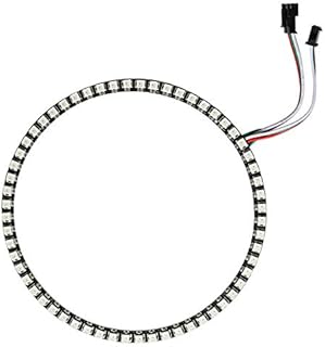 WESIRI 60 LEDs WS2812B 5050 RGB LED Ring Lamp Light Individually Addressable Full Dream Color DC5V with Mini Controller