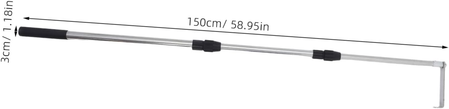 OUNONA Magnetic Truck Bed Hook Pole Telescopic Cargo Grabber Tool Portable Reach Rod for Men Tools