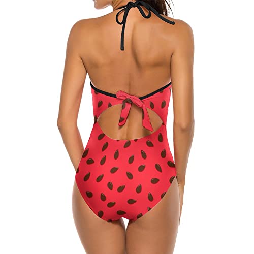 Swimsuit col V rouge idéal pour vos séances de piscine et plage