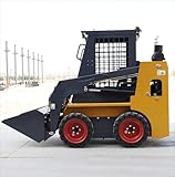 Minicargadora con orugas de grado comercial industrial resistente ROPS sistema hidráulico de cabina antivuelco para contratistas, construcción, agricultura, demolición, paisajismo, remoción de nieve
