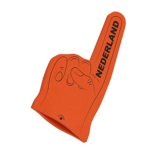 HIGH FIVE FINGERS Países Bajos Holanda Copa Europea Copa Mundial Olimpiada Bandera | Mano de Espuma para Partidos, estadios y Eventos | Talla única | 44 x 22 x 2,5 cm