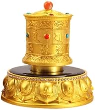 Buddhist Prayer Wheel, Car Solar Energy Prayer Wheel, Smooth Rotation, Paper Text 100,000 Times, for Car Ornaments, Buddhist Hall Offerings, Tea Room