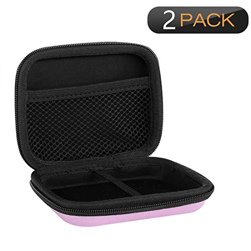 Geekria Nova Shield Case For Sony, Jvc, Audio-Technica, Panasonic Headphones, Replacement Protective Hard Shell Travel Carrying Bag With Room For Accessories (2 Packs/Pink) #TOP1