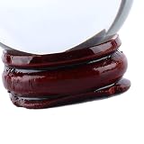 WGFOIP Kryształowa Kula, 40mm Kryształowa Kula Przezroczysta Kryształowa Kula do Dekoracji Wnętrz, Wróżby Feng Shui z podstawą Stojaka
