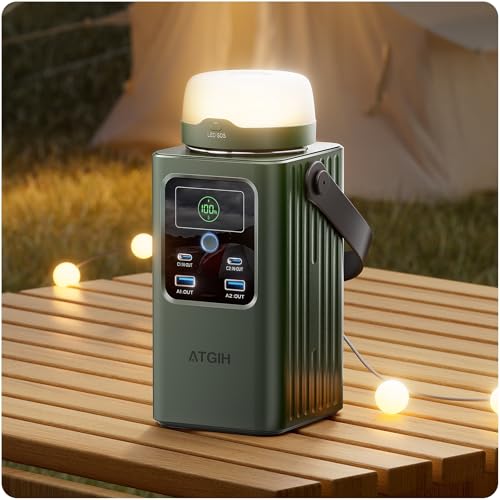 Camping Power Station 198.4Wh 100W Fast Charging with Light