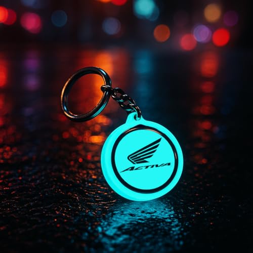 Image of Mi Glow Store Glow in Dark Keychain for Bike Men | Gift for Man | Bike Accessories | Charges in Light Glows in Dark | Key chain for Bike