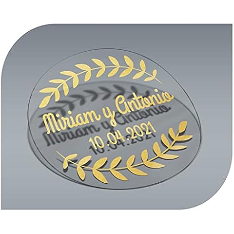 Pegatinas Personalizadas Transparente con Nombre y Fecha Cover