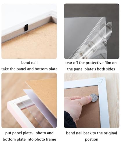 marysgift Photo Frame 6x4 Wood Picture Frames Set with Mounts Transparent Acrylic Plate for Tabletop or Wall (Brown, 6x4) - Image 7