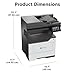 Lexmark MX532adwe Monochrome Laser All-in-One Printer, Integrated Duplex, Energy Star, 4.3-inch Color Touch Screen, Print Speed: Up to 46 ppm, Rec. Monthly Page Volume: 2,000-15,000 Pages(38S0820)