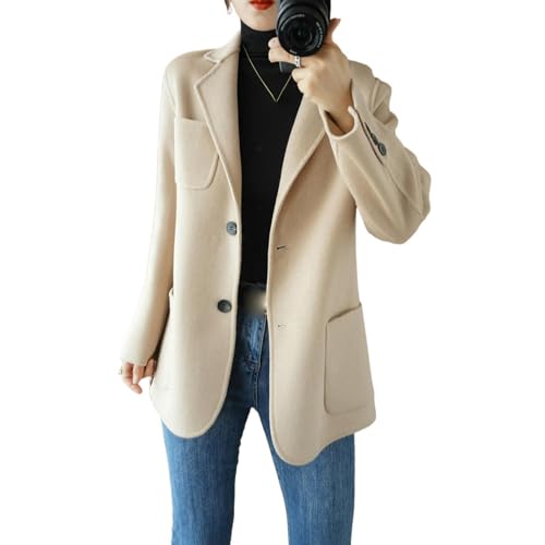 Chaqueta de cachemira para mujer: cárdigan corto de invierno