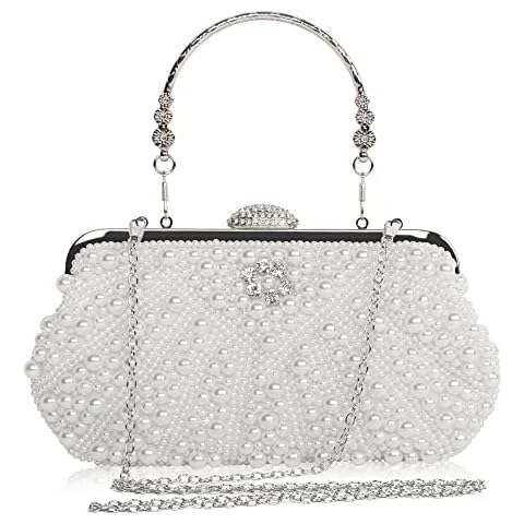 Beaface Women's Beaded Pearl Evening Clutch Cover