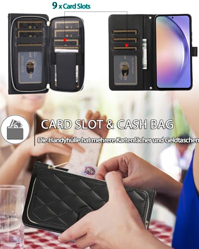 Étui pour Google Pixel 8a portefeuille cuir avec compartiments cartes cœur - 2