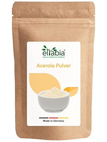 Acerola en polvo de 200 g con 25% de vitamina C | Cereza de acerola sin aditivos en calidad de alimentos crudos