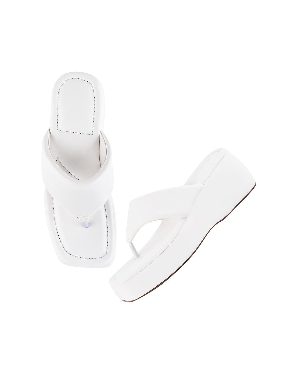 TRYME Platform Solid Heels Sandals Light Weight Comfortable Sole & Fashionable Wedges Heels for Girls & Women (B0CLH5BR18) Amazon Price History, Amazon Price Tracker