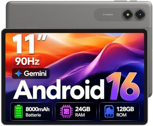 Tablet 11 Pulgadas Android 16 con Gemini AI, 24GB RAM 128GB ROM, ...