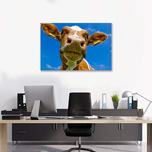 Tableau mural sur toile de vaches pour salon rustique et moderne - 5