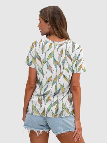 Image of Anbech Womens Dandelion Graphic T-Shirts Teen Girls Cute Sunflower Print Casual Tee Tops