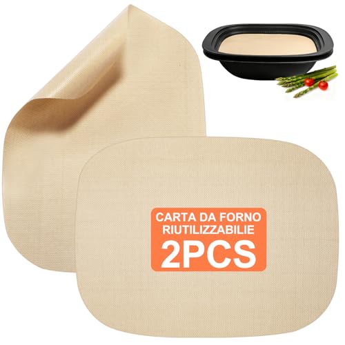 Carta da Forno Riutilizzabile per Varoma - 2 pezzi Tappetino da Forno Permanente per Bimby TM7 Varoma, Antiaderente, Resistente al Calore 250°C, Lavabile in Lavastoviglie, Accessori per TM7