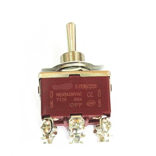 Interruptor basculante bidireccional 6 pines E-TEN223 para control de motores 250V