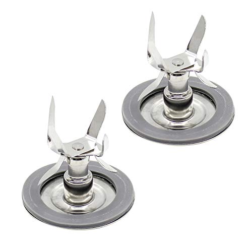 Joyparts Replacement Parts 6 Point Fusion Blade Assembly with Rubber Sealing Gasket, Compatible with Oster-4902 Blender(2 Pack)