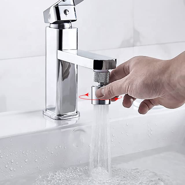 Karrma Ltd. 360° Swivel Tap Aerator Water Saving Faucet Adjustable with 2 Modes Kitchen Bathroom Faucet Bubbler Filter with Nozzle Adapter - for Taps with M22 External or M24 Internal Nozzle