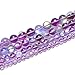 Produktbild HZLXF1 6 8 10mm Smooth Austria Crystal Glitter Moonstone Glasperlen Runde lose Perlen for DIY. Schmuckherstellung Armbandzubehör 15 '' 39cm (Color : Purple Flash, Item Diameter : 6mm 63pcs Beads)