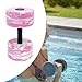Aymzbd Water Dumbbell Workout Portable Professional Pool Resistance Foam Barbell Water Aerobic Equipment for Women Men, Pink White