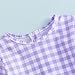 Multitrust Baby Girl Long Sleeve Swimsuit Ruffled Plaid Rash Guard Bikini Set Bathing Suit Toddler Girls Beach Swimwear Sunsuit (Purple, 2-3T)