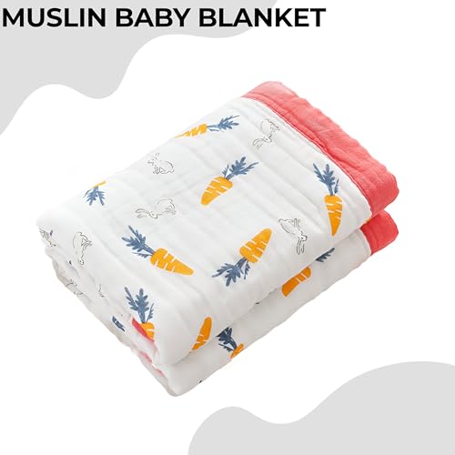 Image of BEMBIKA Baby Blankets for Boys Girls Fleece Throw Baby Blanket Unisex Newborn Infants Stroller Blanket Crib Swaddling Baby Blanket for Kids Toddlers - Orange Carrot