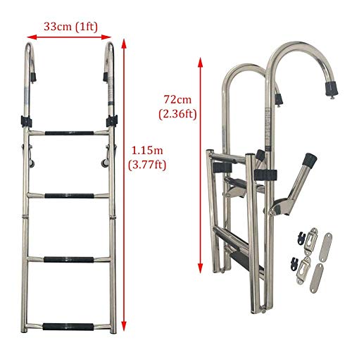 Escalera telescópica de acero inoxidable para piscina miniatura 4
