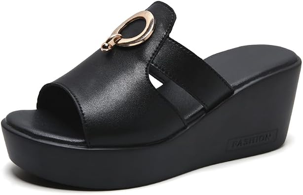 HESBITEUL Womens Platform Sandals Comfortable Walking Orthopedic Slippers Ladies Arch Support Sandals