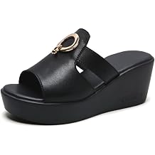 HESBITEUL Womens Platform Sandals Comfortable Walking Orthopedic Slippers Ladies Arch Support Sandals