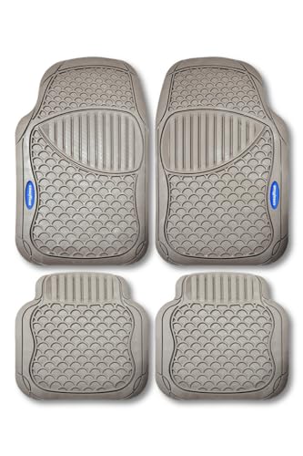 Goodyear Tapis de Voiture Universels en Caoutchouc, Beige GY, Set de 4