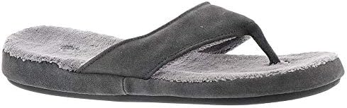 Acorn Mens Suede Spa Thong Ash XL (US Men's 12-13) M