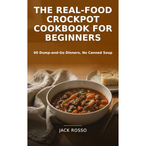 The Real-Food Crockpot Cookbook for Beginners Audiolibro Por Jack Rosso arte de portada