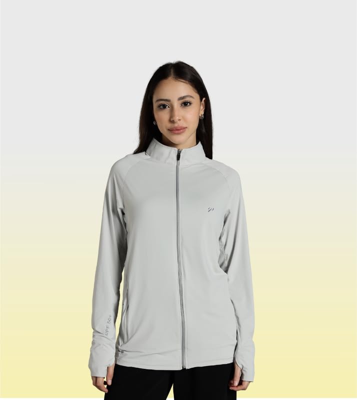 Image of Womens Sunscreen Jacket ICE Pro - UPF 50+ Cooling Jacket for Men & Women|Cool Rush Pro Tech,UV Protection,Breathable,Sweat-Wicking, Anti-Microbial, Lightweight Sun Hoodie for Outdoor Sports & Travel