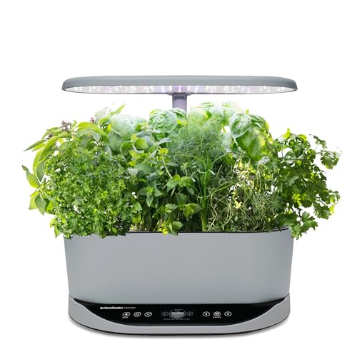 AeroGarden Bounty Basic - Indoor Garden with LED Grow Light, Cool Gray