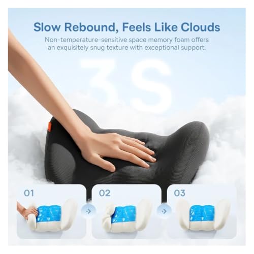 Cojín del asiento de coche viscoelástico, almohada lumbar y cervical transpirable 6