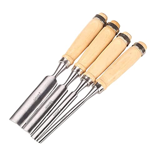 Half-Round Chisel Woodworking Chisel Carved Woodworking Cutter Tool Set Half-Circle Inner Cutter Set of 4, Wood