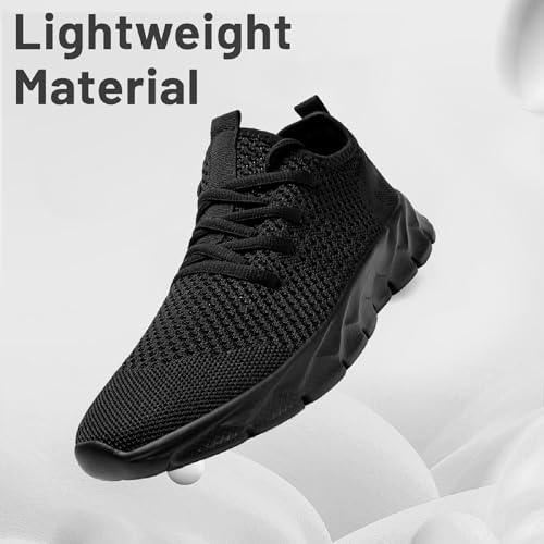 Image of Damyuan Running Shoes for Men Sneakers Slip on Walking Shoes Lightweight Tennis Breathable Comfor Table Gym Non Slip Workout Casual Shoes,Black Size 12.5