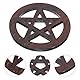 TOPBATHY Pentagramm Holz Altar Fliese Pentagramm Wandschild Astrologie Ornamente Glück für Tarot Wicca heidnische Altare Ritual