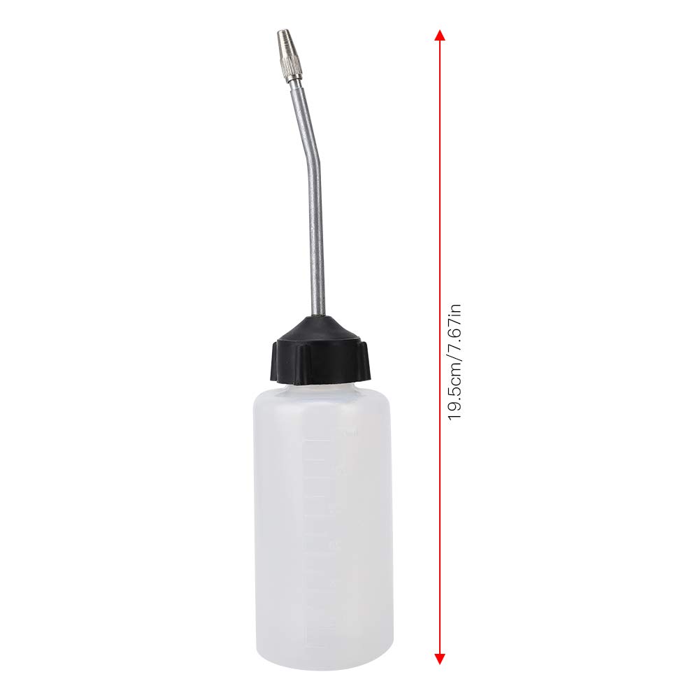5 Pcs Sewing Machine Oiler Oil Dispenser with Long Angled Spout Screw on Cap 120mL Extended Spout Plastic Oil Bottle for DIY Craft