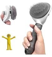 Cat Brush with Release Button, Cat Brushes for Indoor Cats Shedding, Cat Brush for Long or Short ...