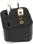 2-Pack Toptekits Universal Travel Plug Adapter, US 6-20P, International to USA NEMA 6-20 Plug Converter, Black (Black, US 6-20P)