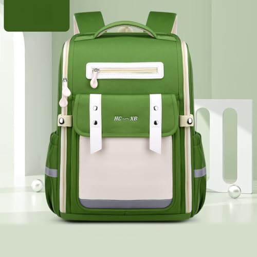Grand sac à dos imperméable vert et durable pour écolier cp-cm2 - 3