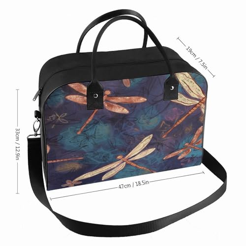Bolso Tote Pintado a Mano con Mosca y Correa Ajustable miniatura 2