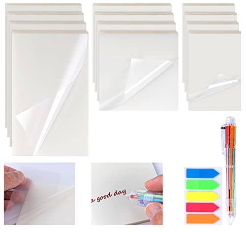 200 Stück Morandi Haftnotizen Transparent - Wiederverwendbar & Wasserfest Für Büro & Studium