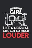  Notenheft: Das Notenbuch für alle Schlagzeuger ♦ über 100 blanko Seiten im 6x9 Format zum niederschreiben deiner besten Songs und Lieder ♦ Motiv: Drummer girl 2