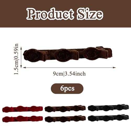 Set de 6 pinzas trenzadas para cabello miniatura 2